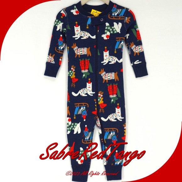 Hanna Andersson Other - NWT Hanna Andersson Organic Baby Sleeper Zipper Bundled Up Pups Print 75 12-18 M